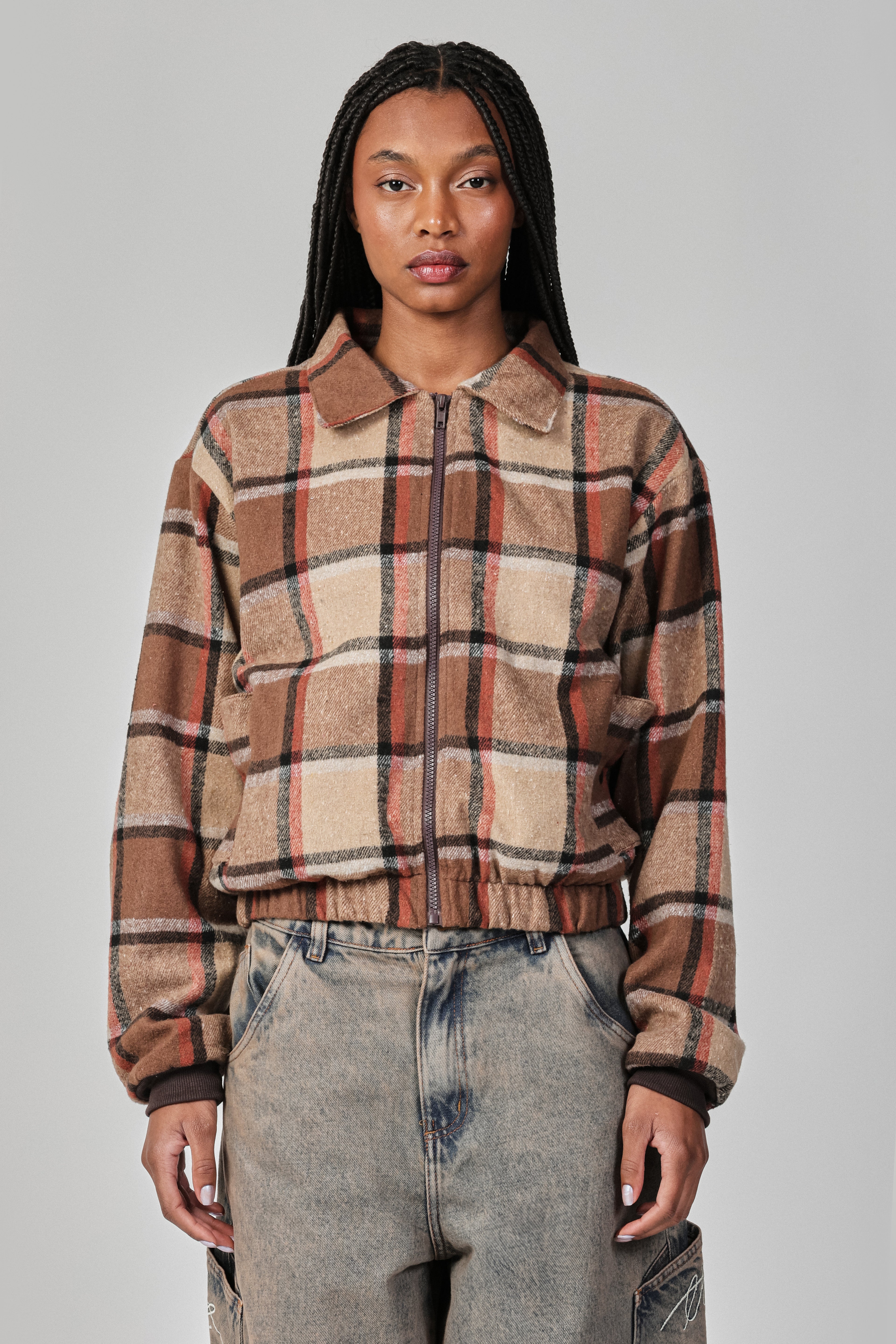 PLAID FLANEL OVERSIZED JACKET THESAINT