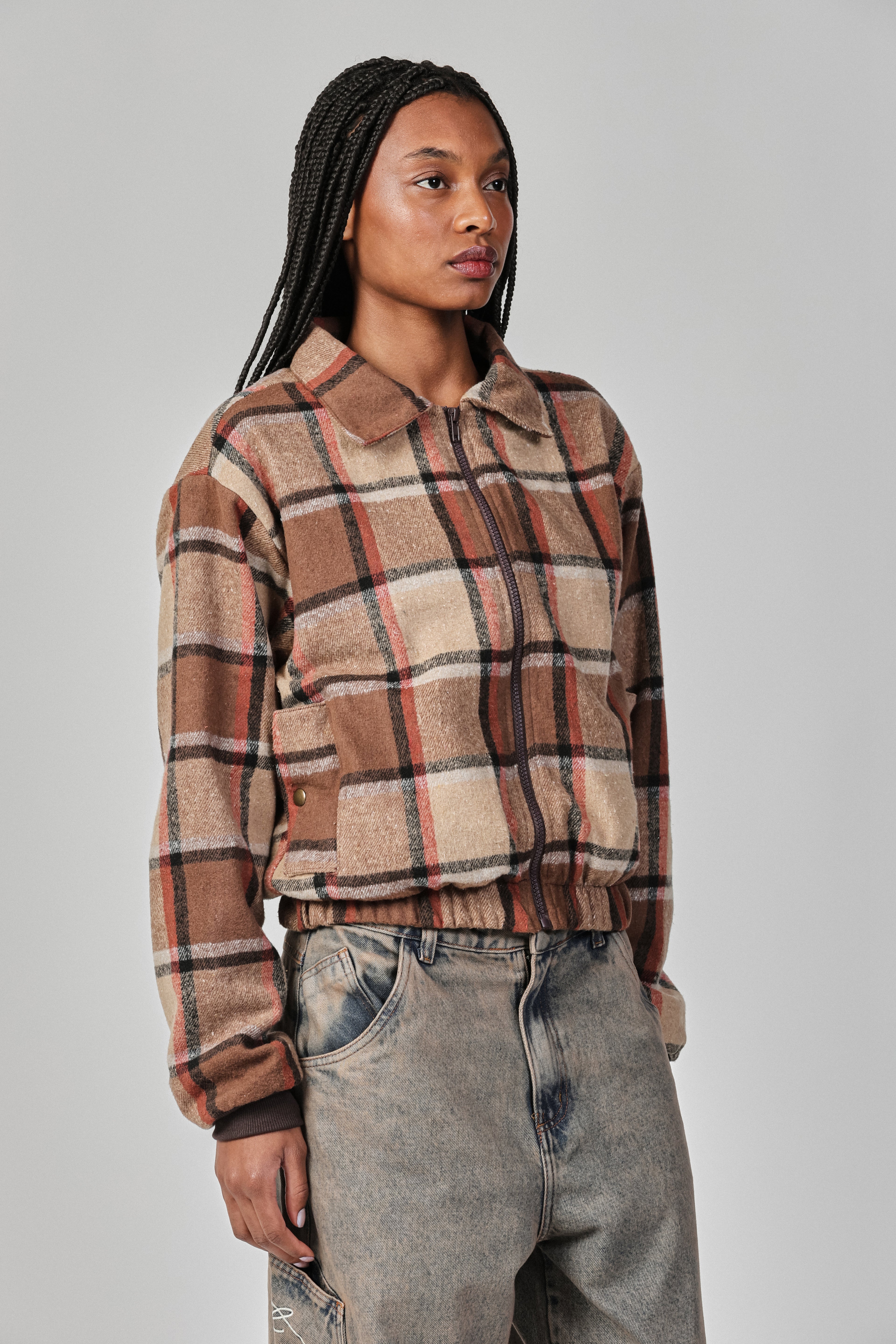 PLAID FLANEL OVERSIZED JACKET THESAINT