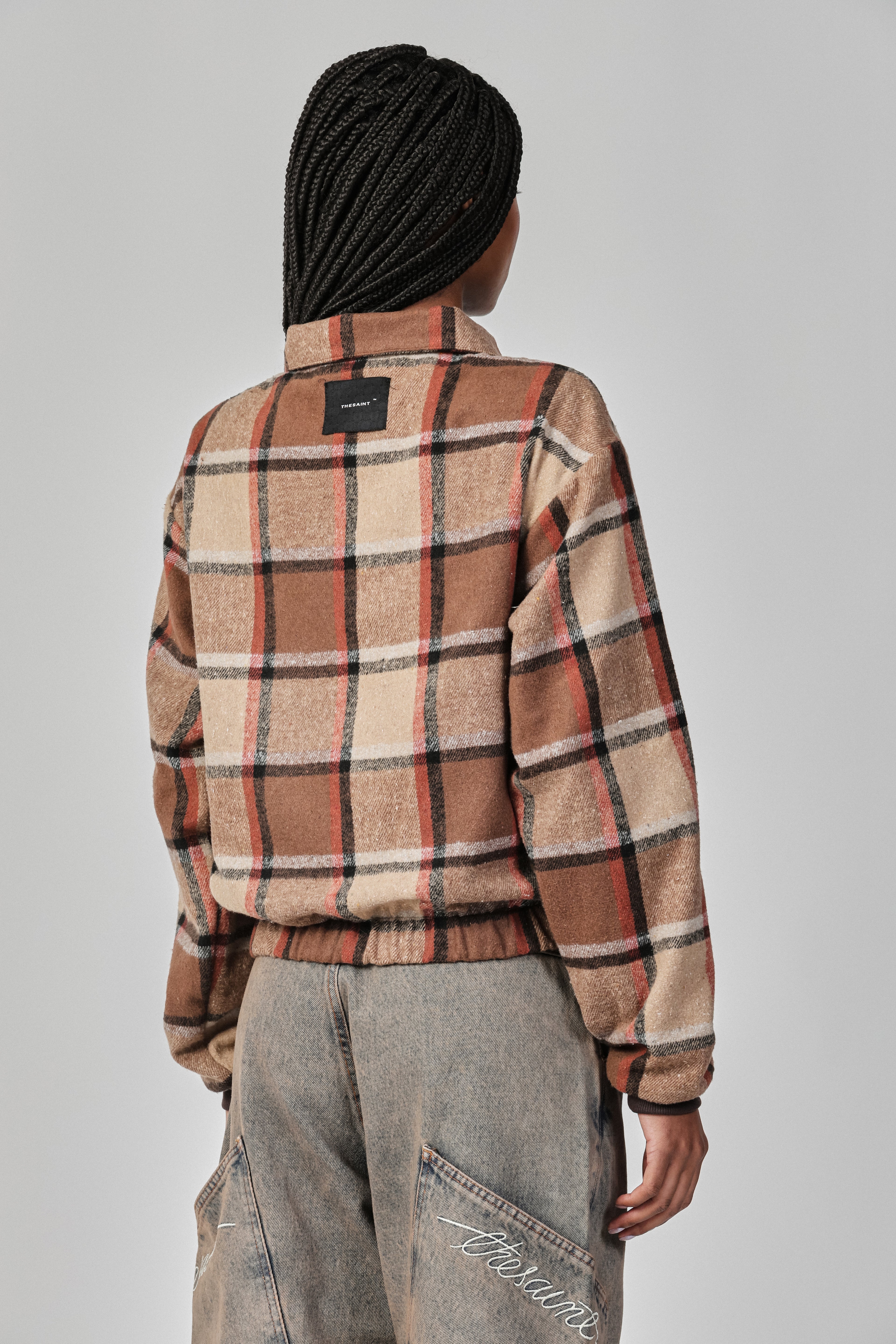 PLAID FLANEL OVERSIZED JACKET THESAINT