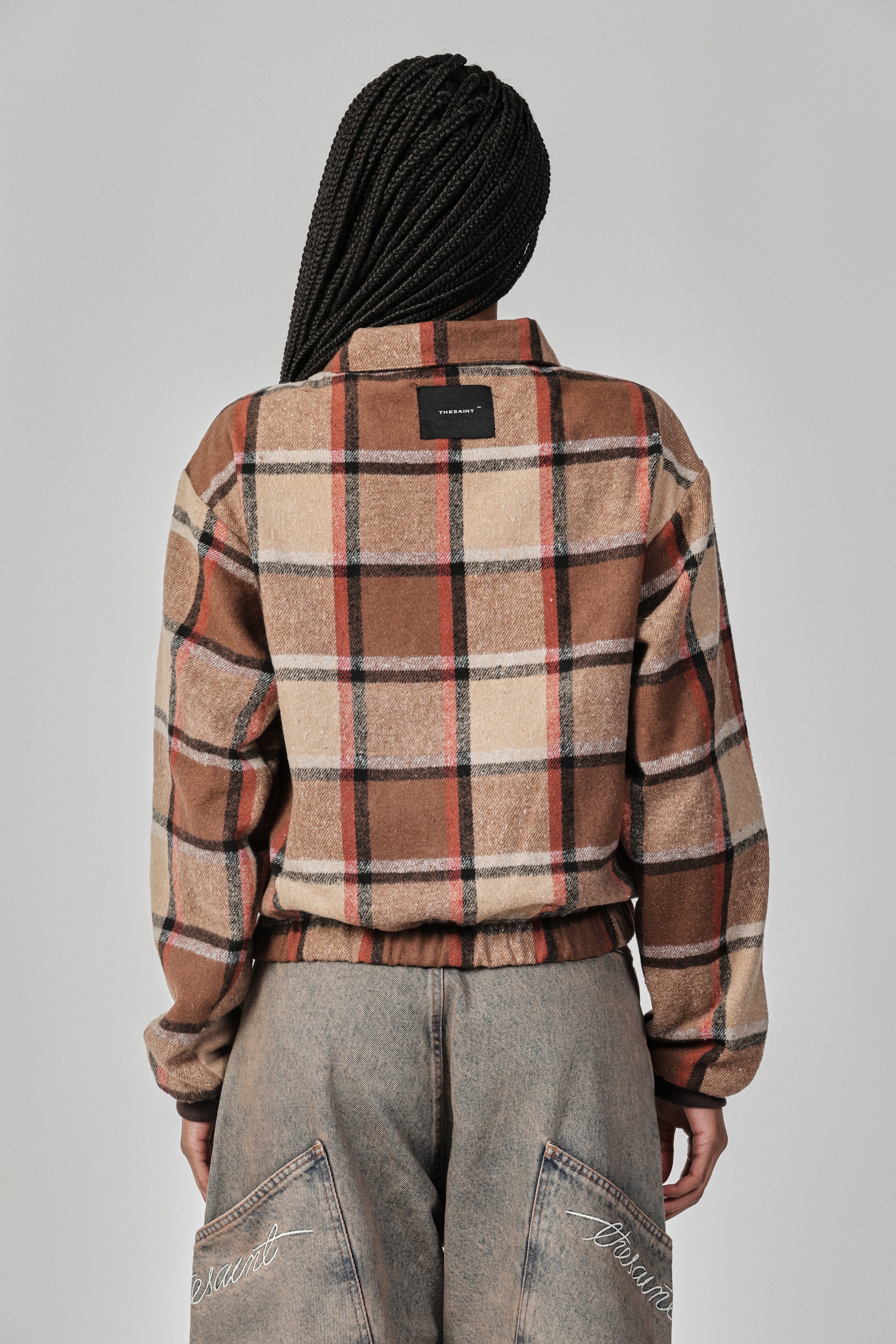 PLAID FLANEL OVERSIZED JACKET THESAINT