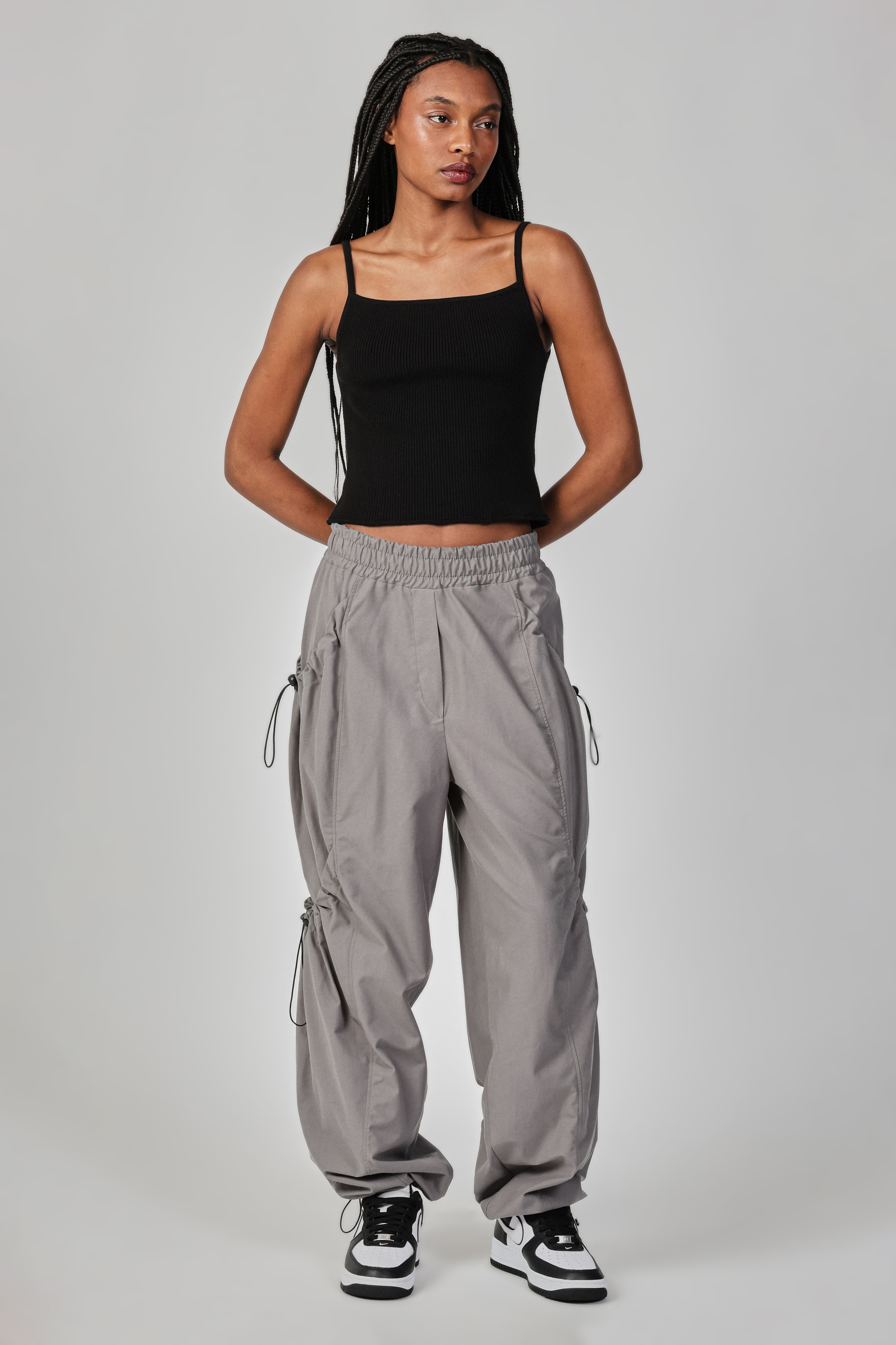NYLON BAGGY PANTS WITH ADJUSTMENT THESAINT