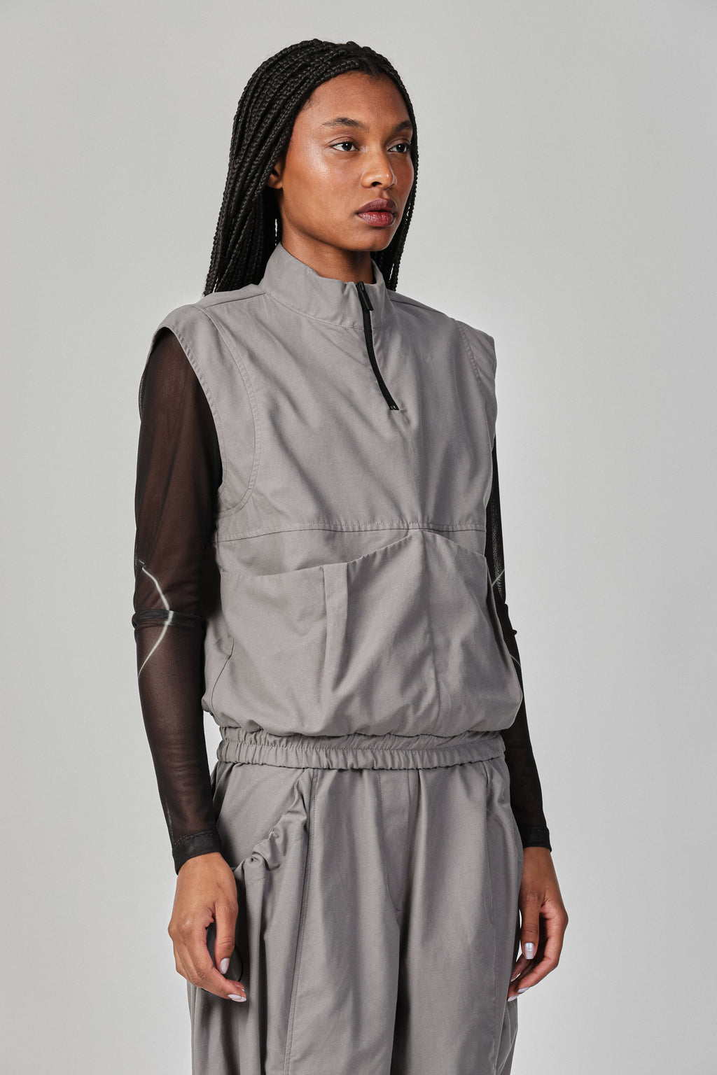 OVERSIZED NYLON VEST WITH POCKETS THESAINT