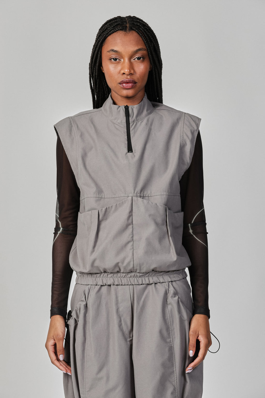OVERSIZED NYLON VEST WITH POCKETS THESAINT