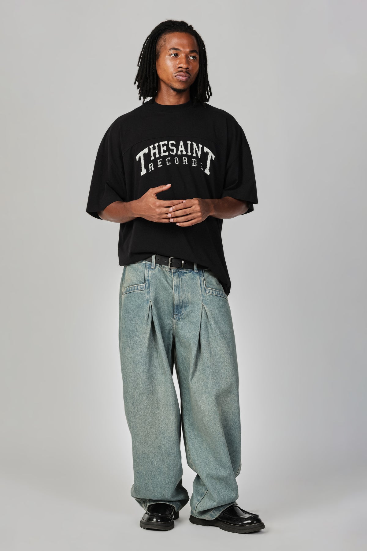 T-SHIRT OVERSIZED RECORDS GRUNGE