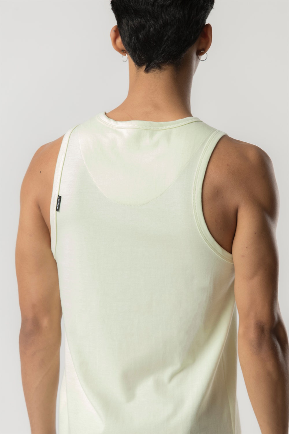 TANK TOP SLIM TSM UPSIDE DOWN - BLACK
