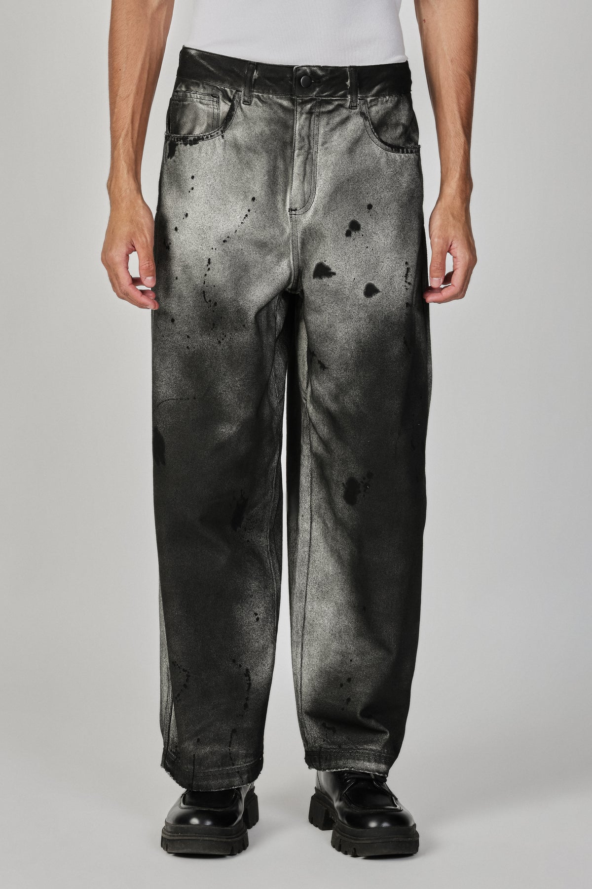 DENIM PANTS BAGGY SPLATTER