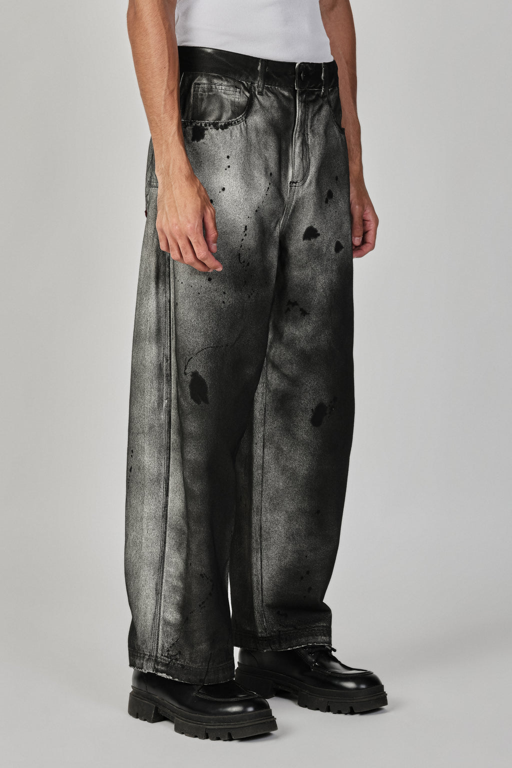 DENIM PANTS BAGGY SPLATTER