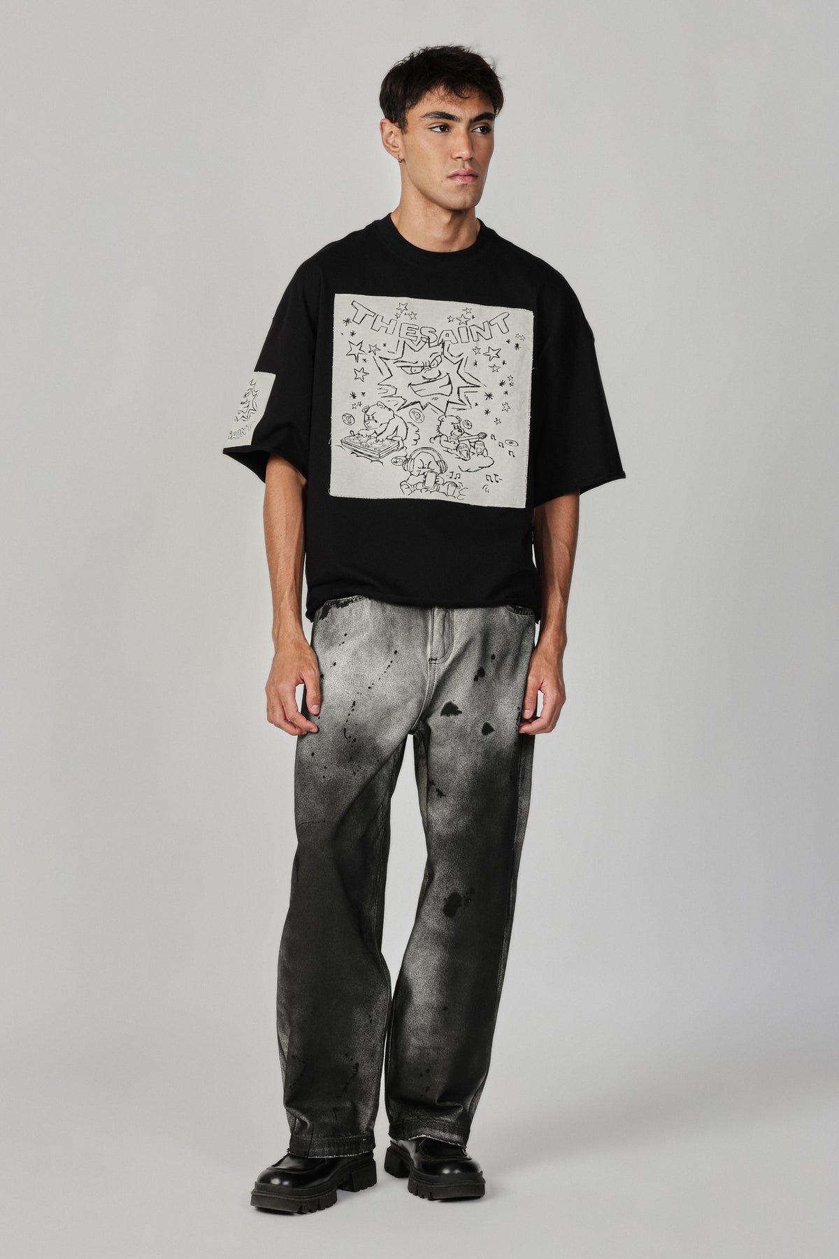 DENIM PANTS BAGGY SPLATTER