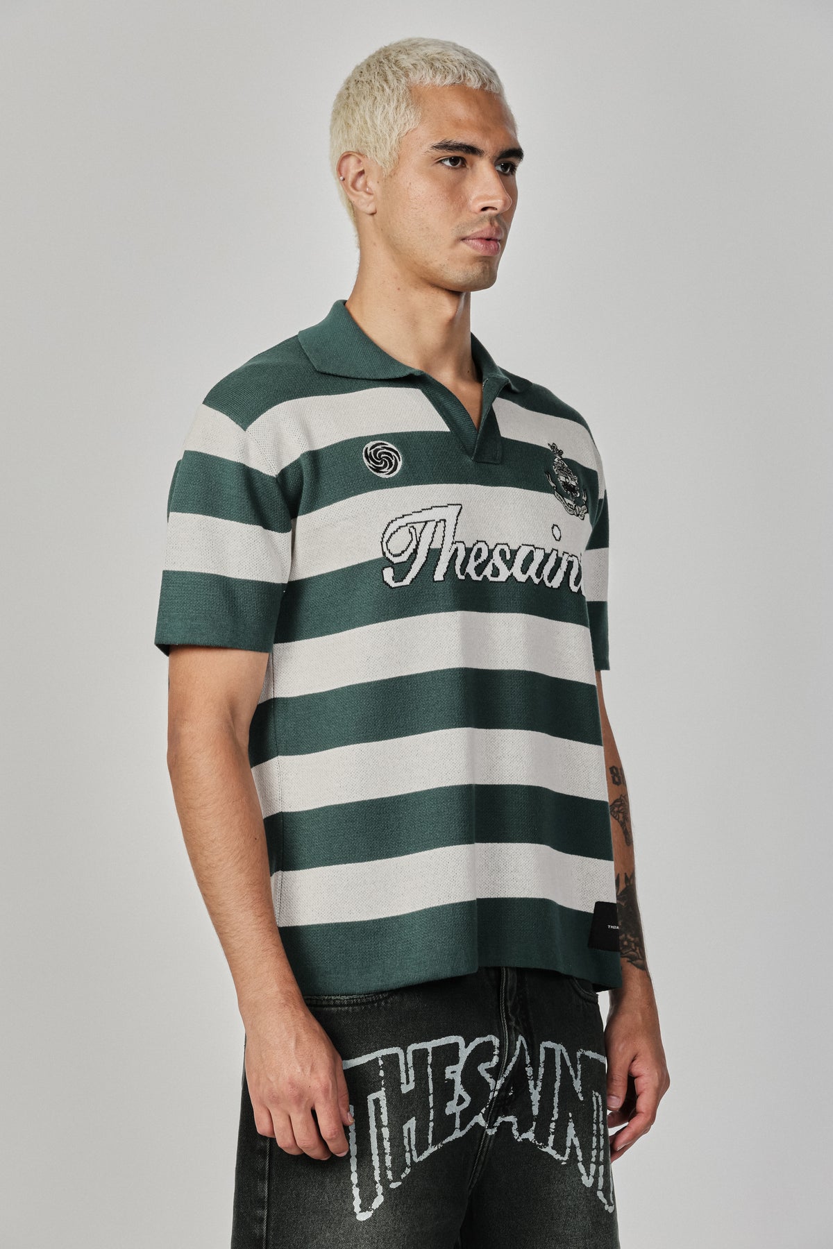 STRIPED KNIT POLO SHIRT CLASSIC