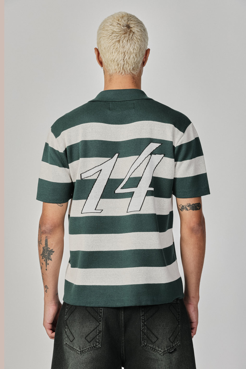 STRIPED KNIT POLO SHIRT CLASSIC