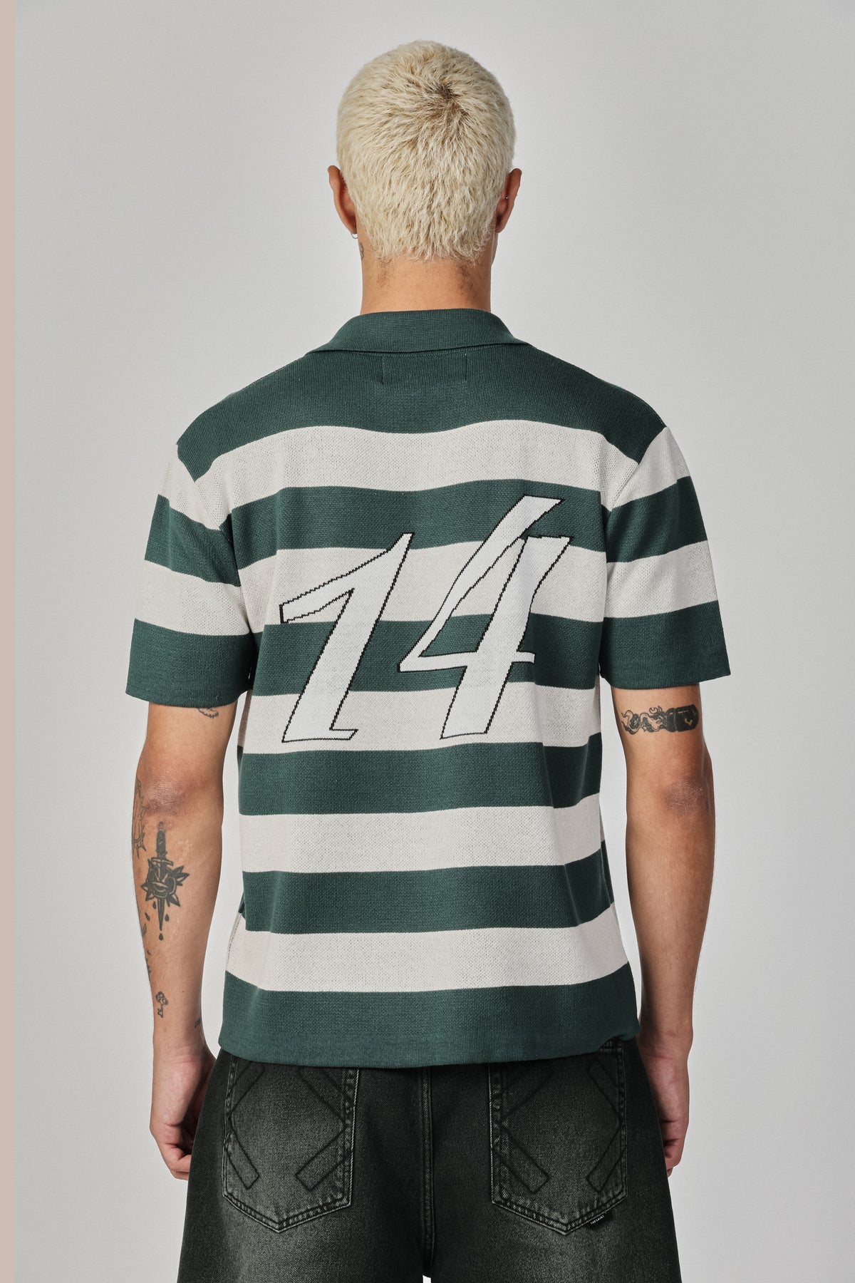 STRIPED KNIT POLO SHIRT CLASSIC