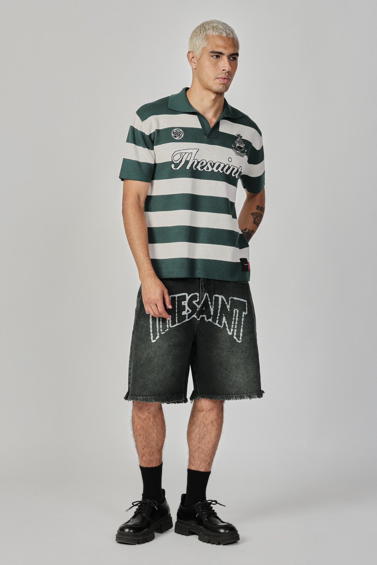 STRIPED KNIT POLO SHIRT CLASSIC