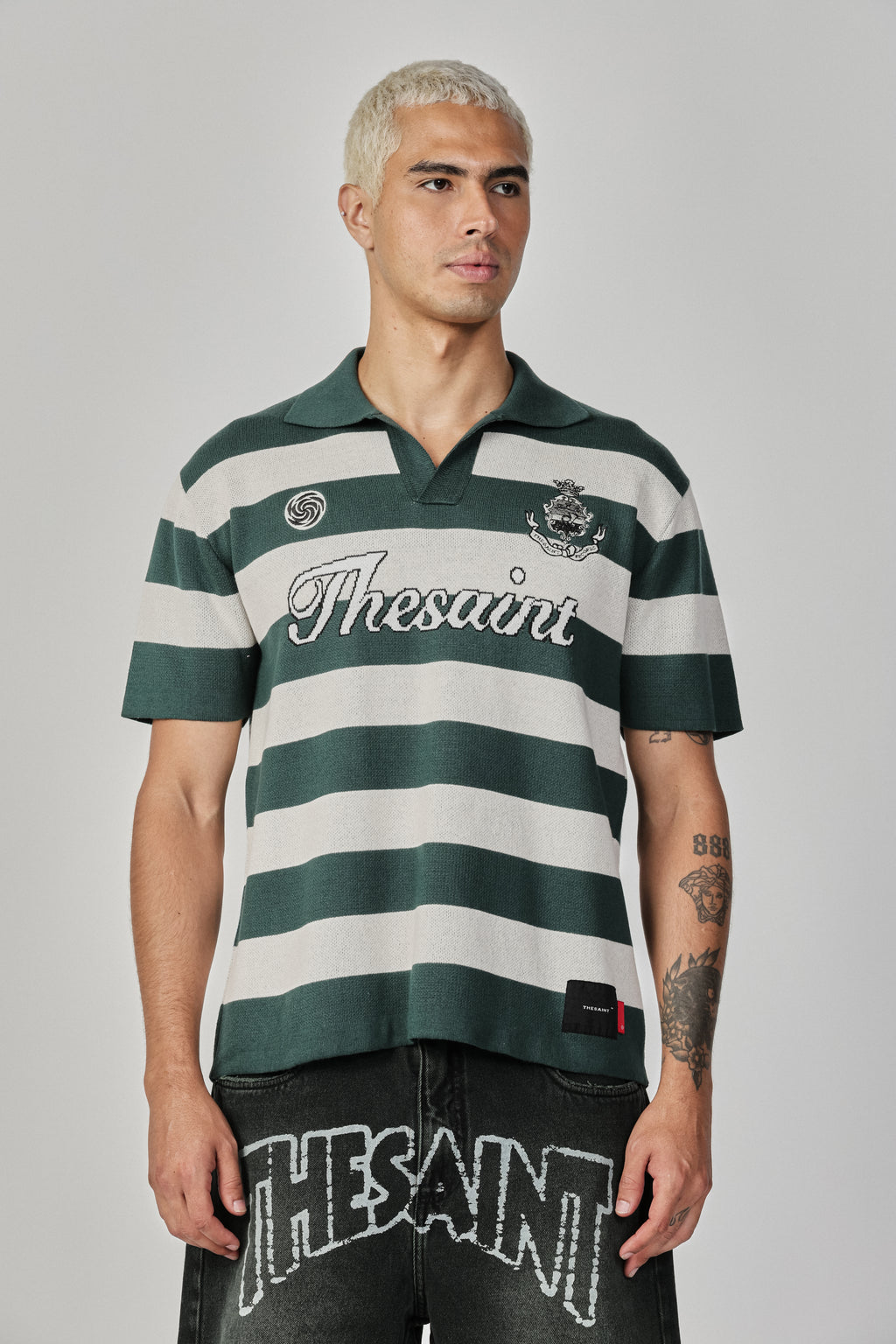 STRIPED KNIT POLO SHIRT CLASSIC