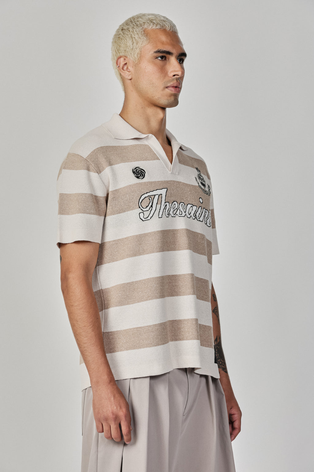 STRIPED KNIT POLO SHIRT CLASSIC