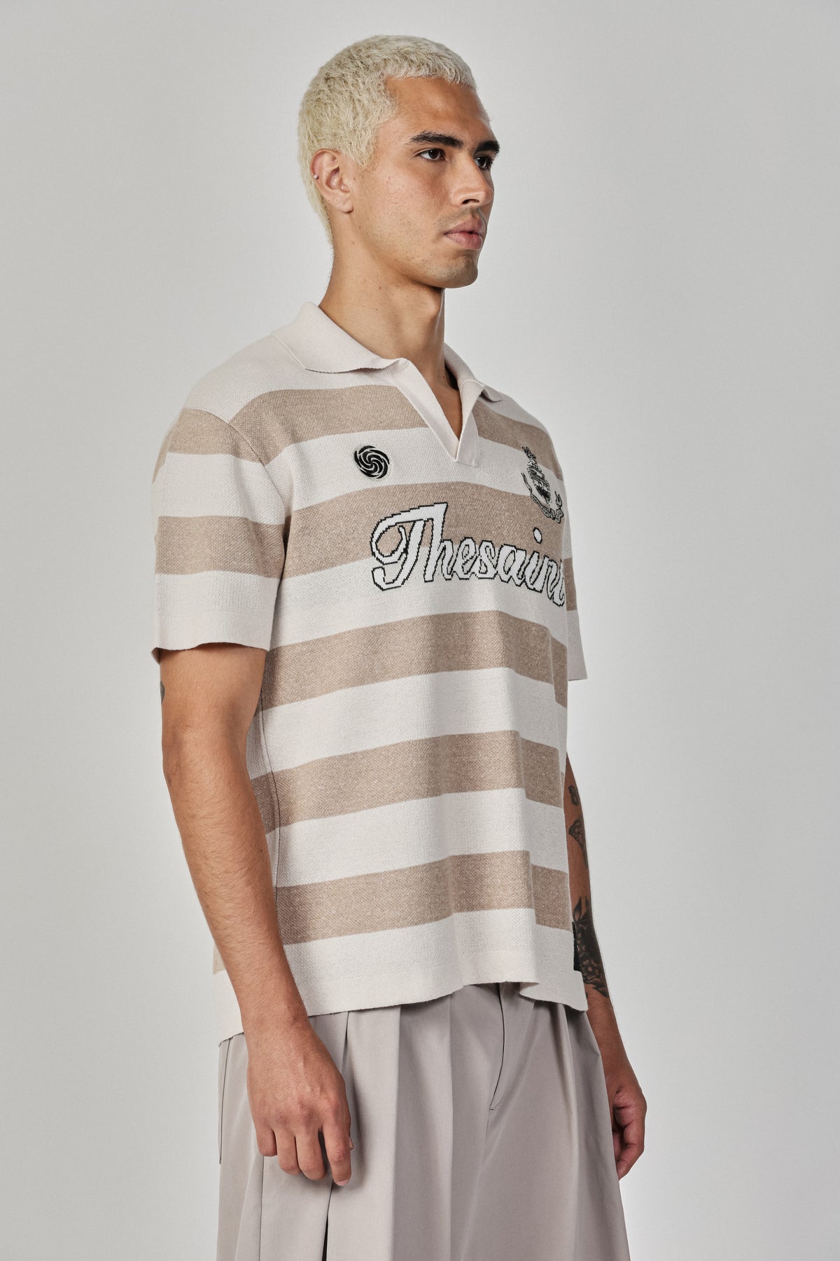 STRIPED KNIT POLO SHIRT CLASSIC
