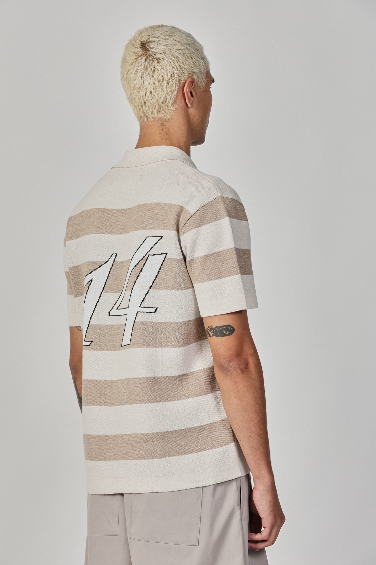 STRIPED KNIT POLO SHIRT CLASSIC