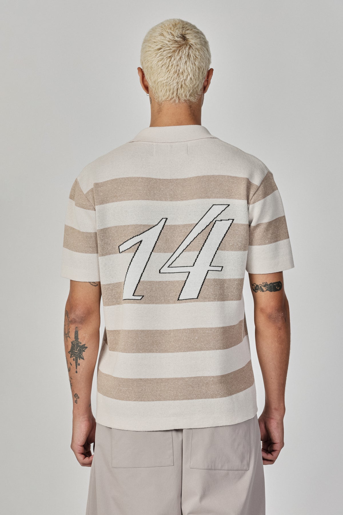 STRIPED KNIT POLO SHIRT CLASSIC