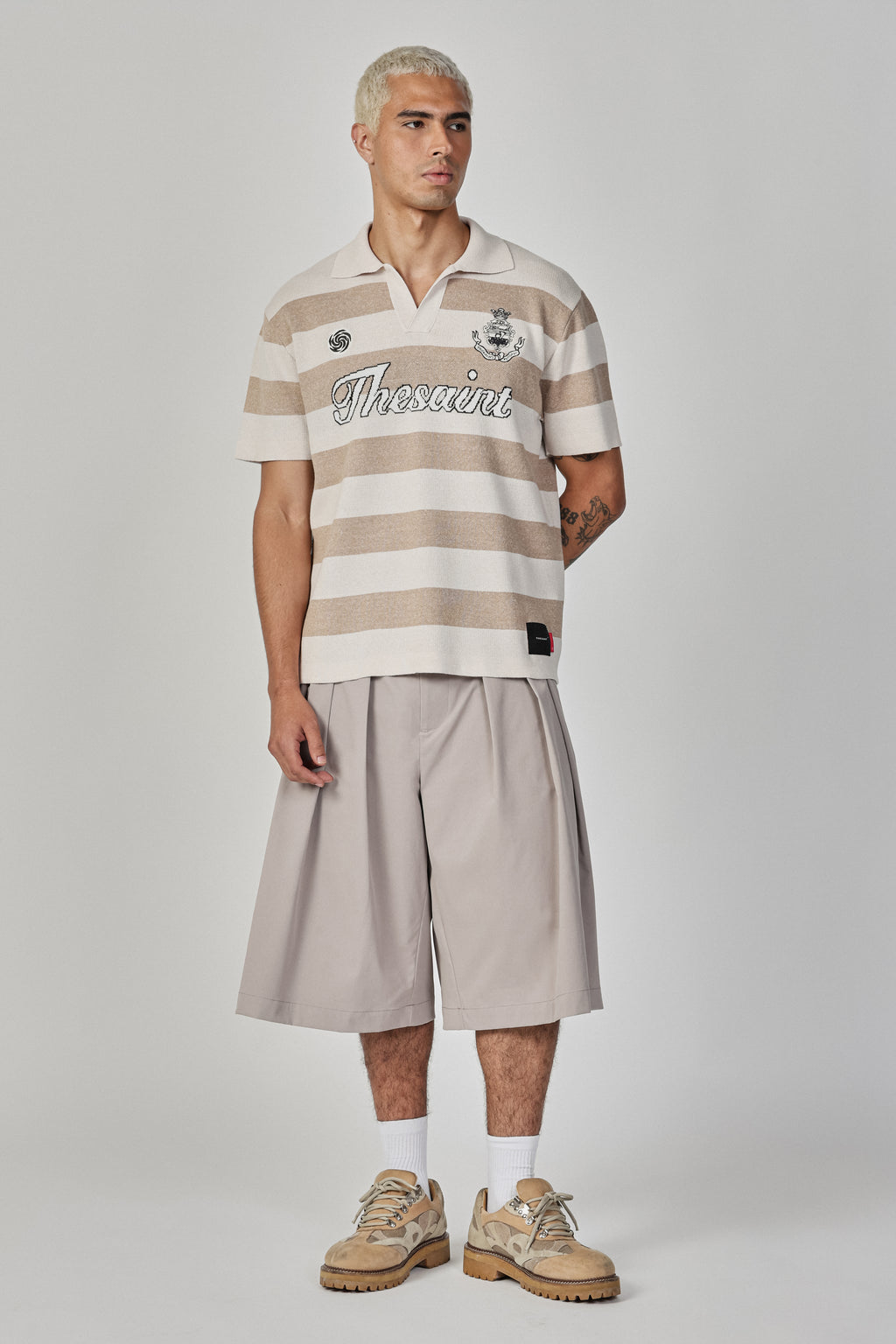 STRIPED KNIT POLO SHIRT CLASSIC