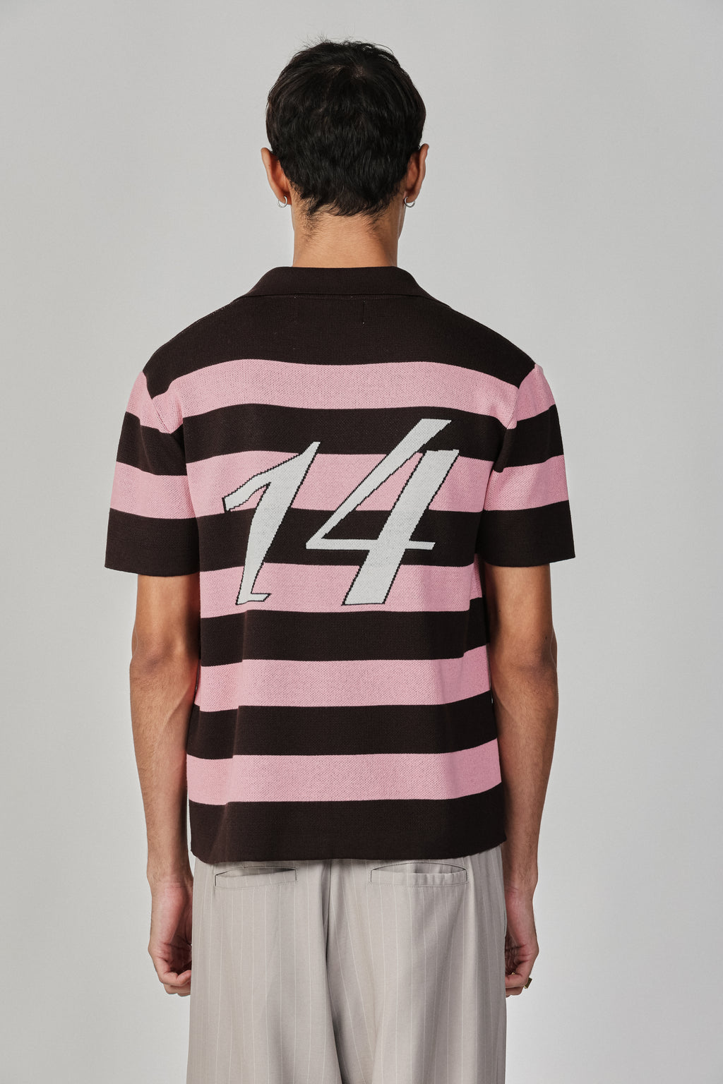 STRIPED KNIT POLO SHIRT CLASSIC