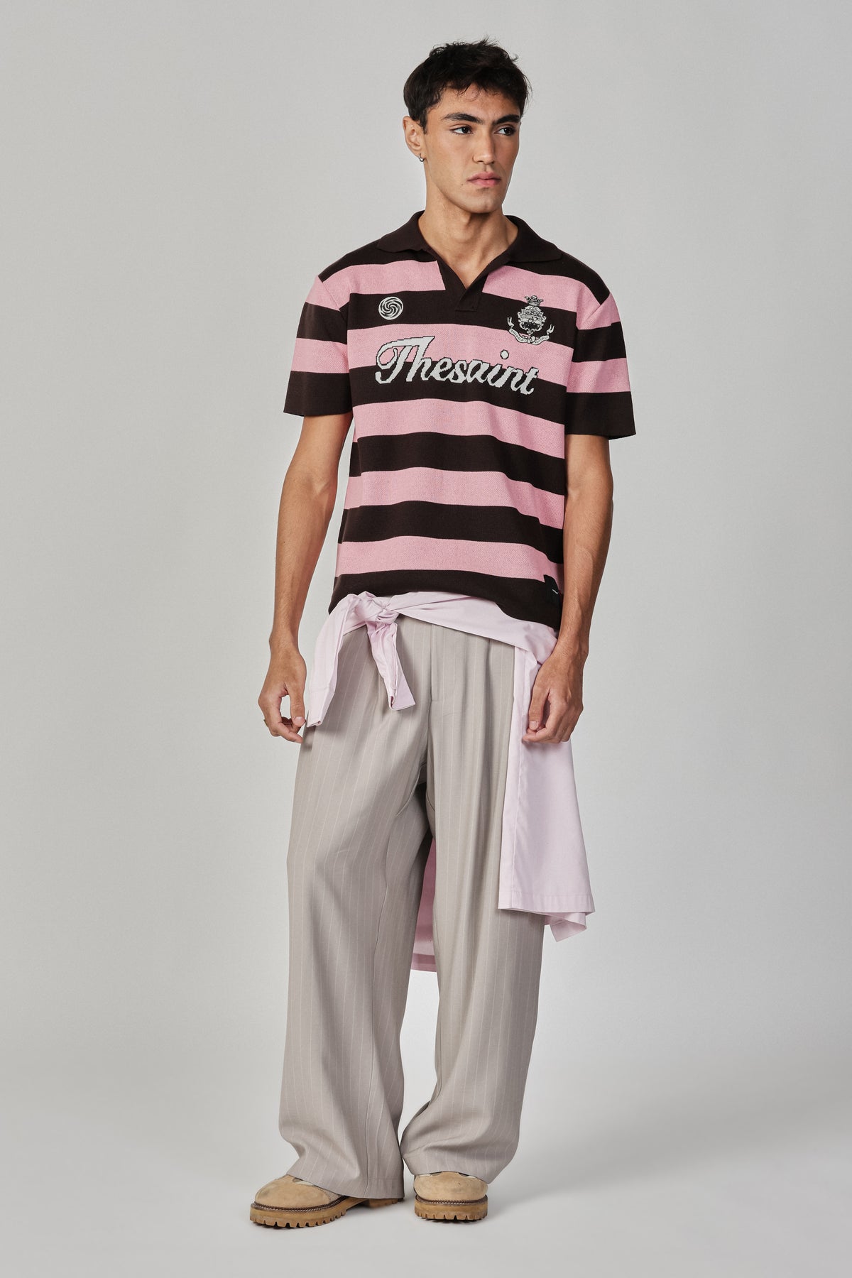 STRIPED KNIT POLO SHIRT CLASSIC