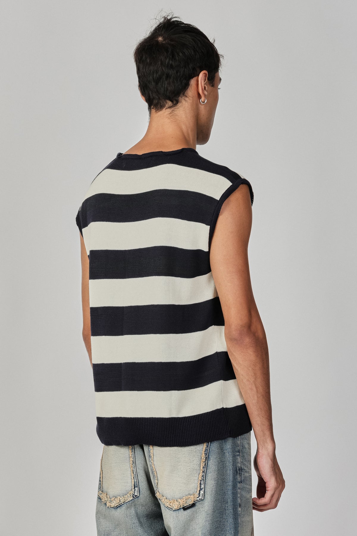 STRIPED KNIT TANK TOP