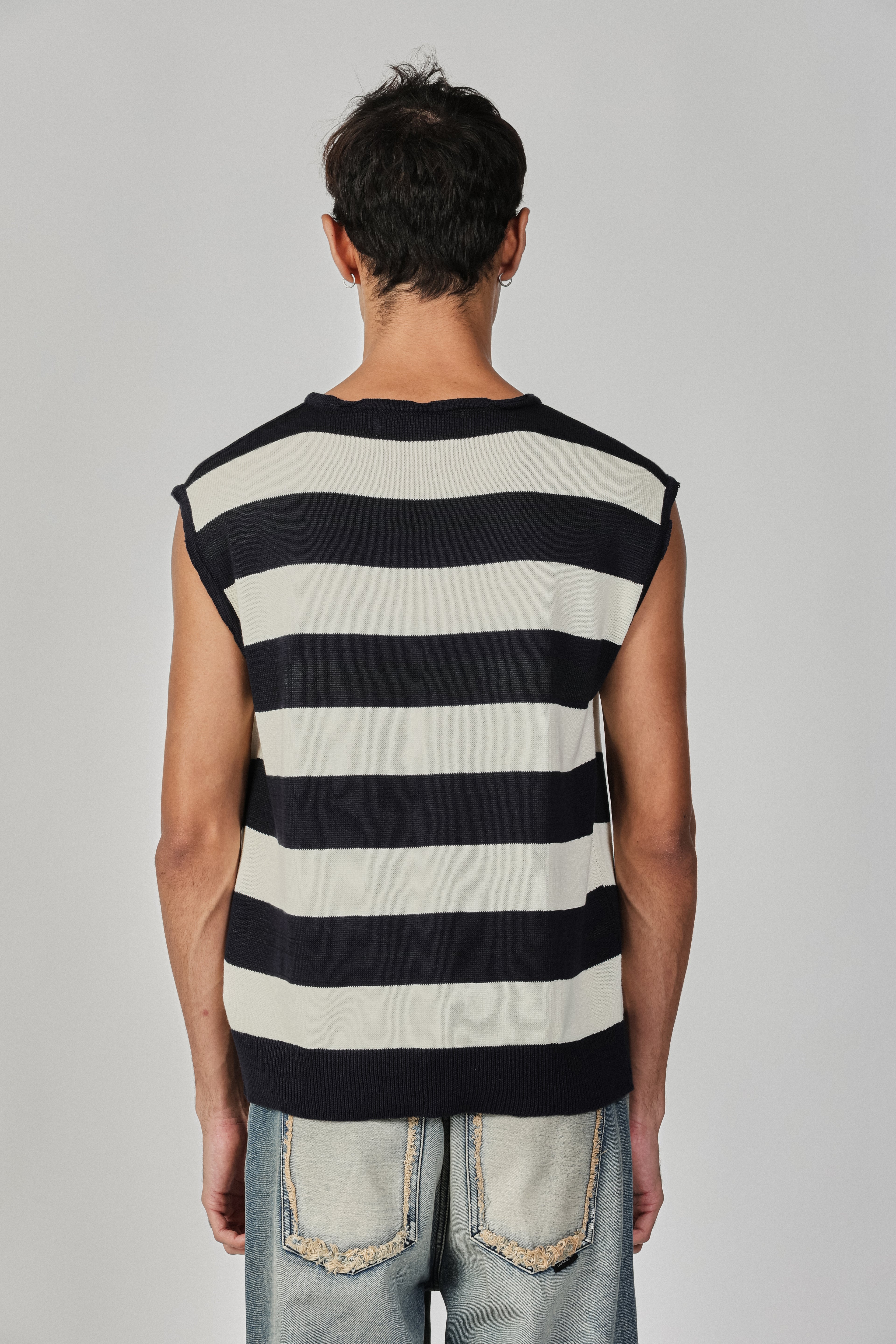 STRIPED KNIT TANK TOP