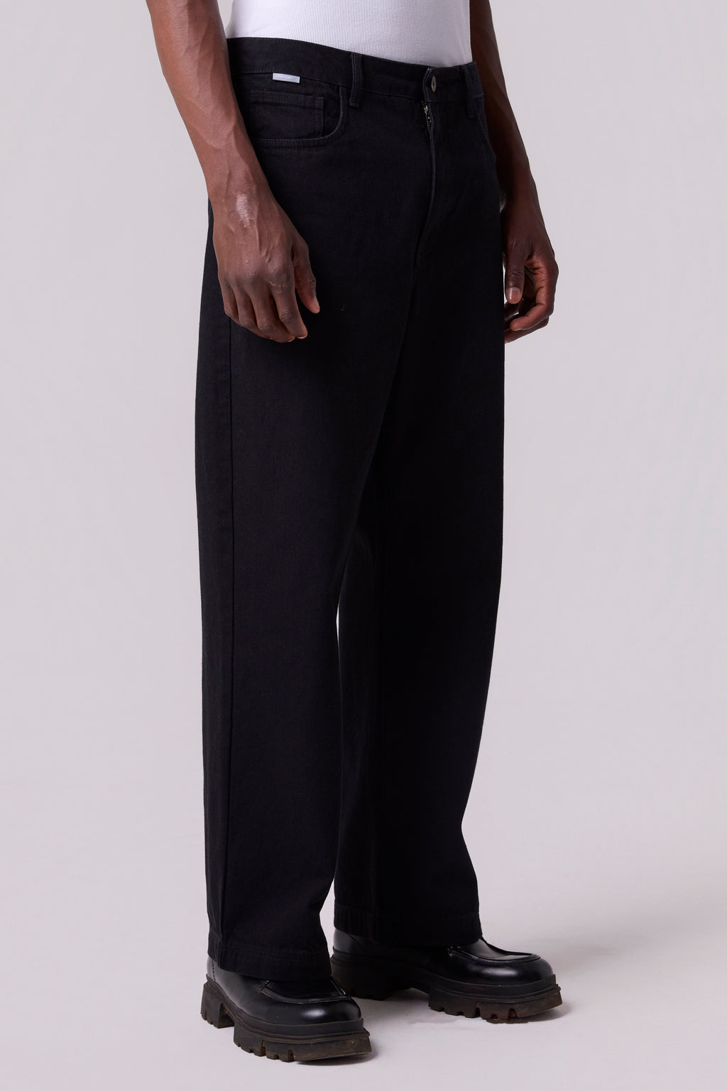 REGULAR DENIM PANTS SOLID