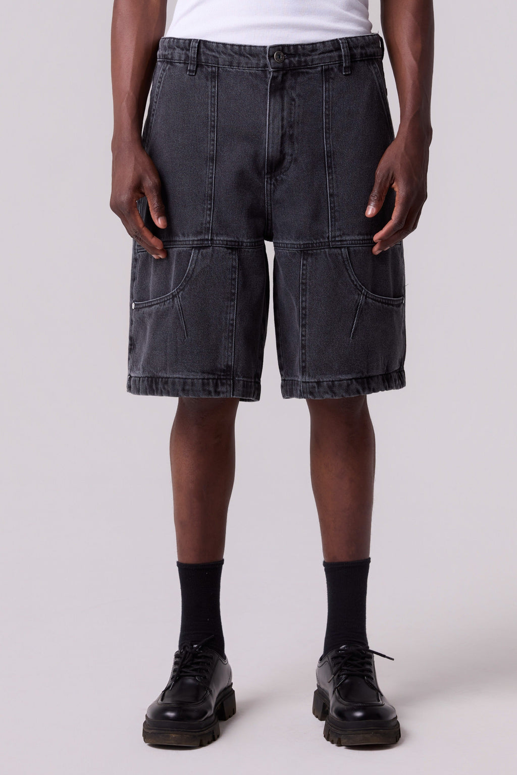 DENIM JORTS POCKETS