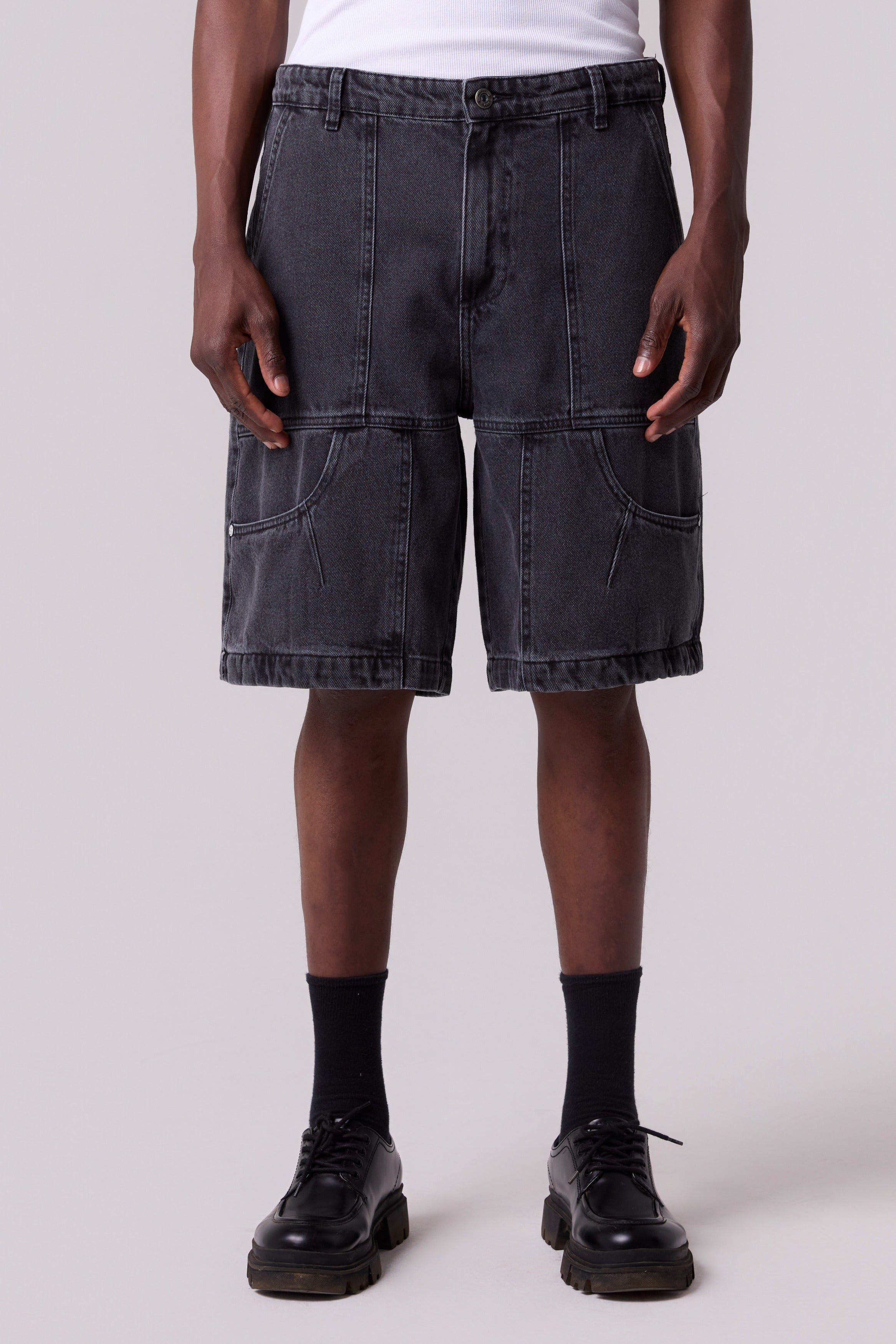 DENIM JORTS POCKETS