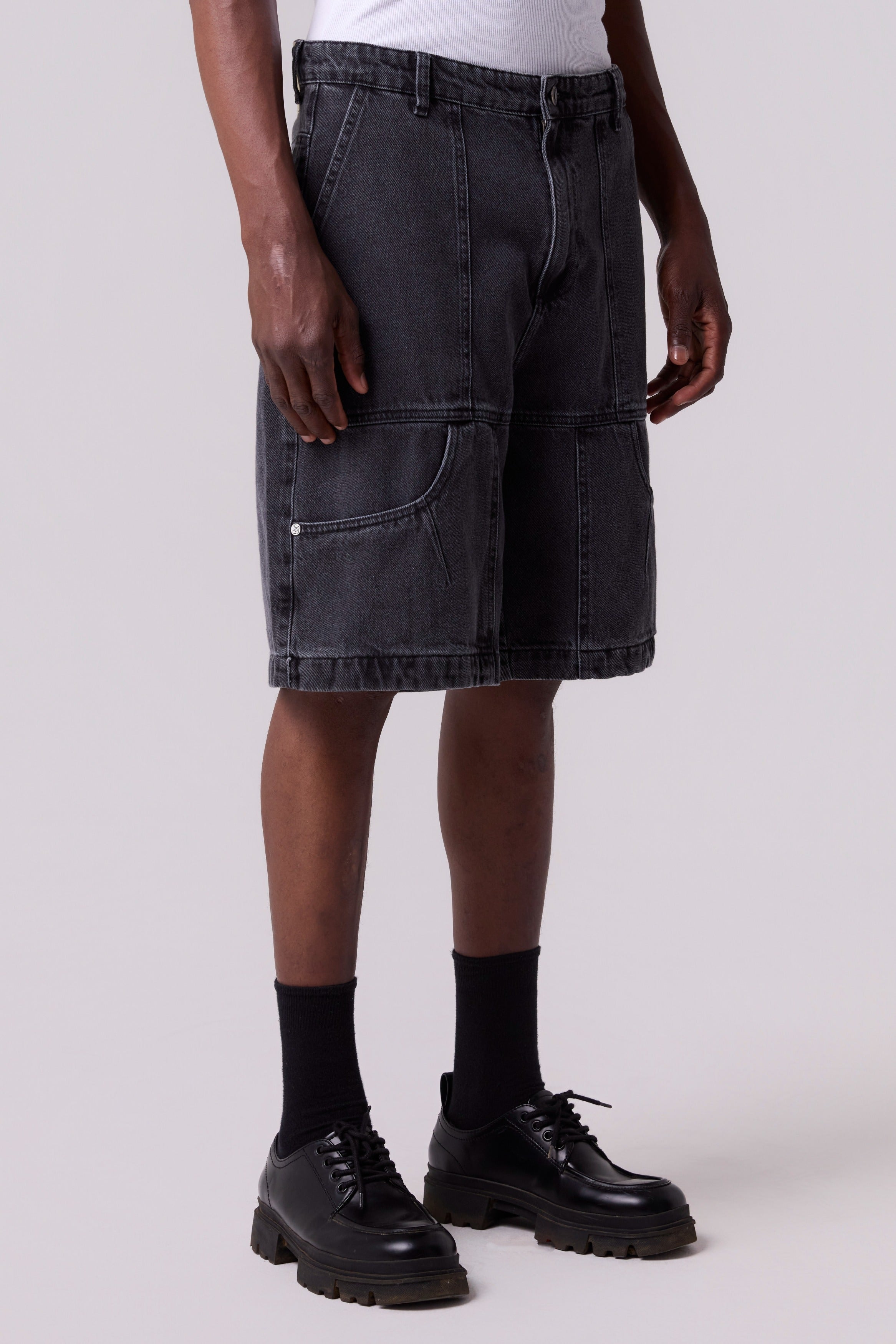 DENIM JORTS POCKETS