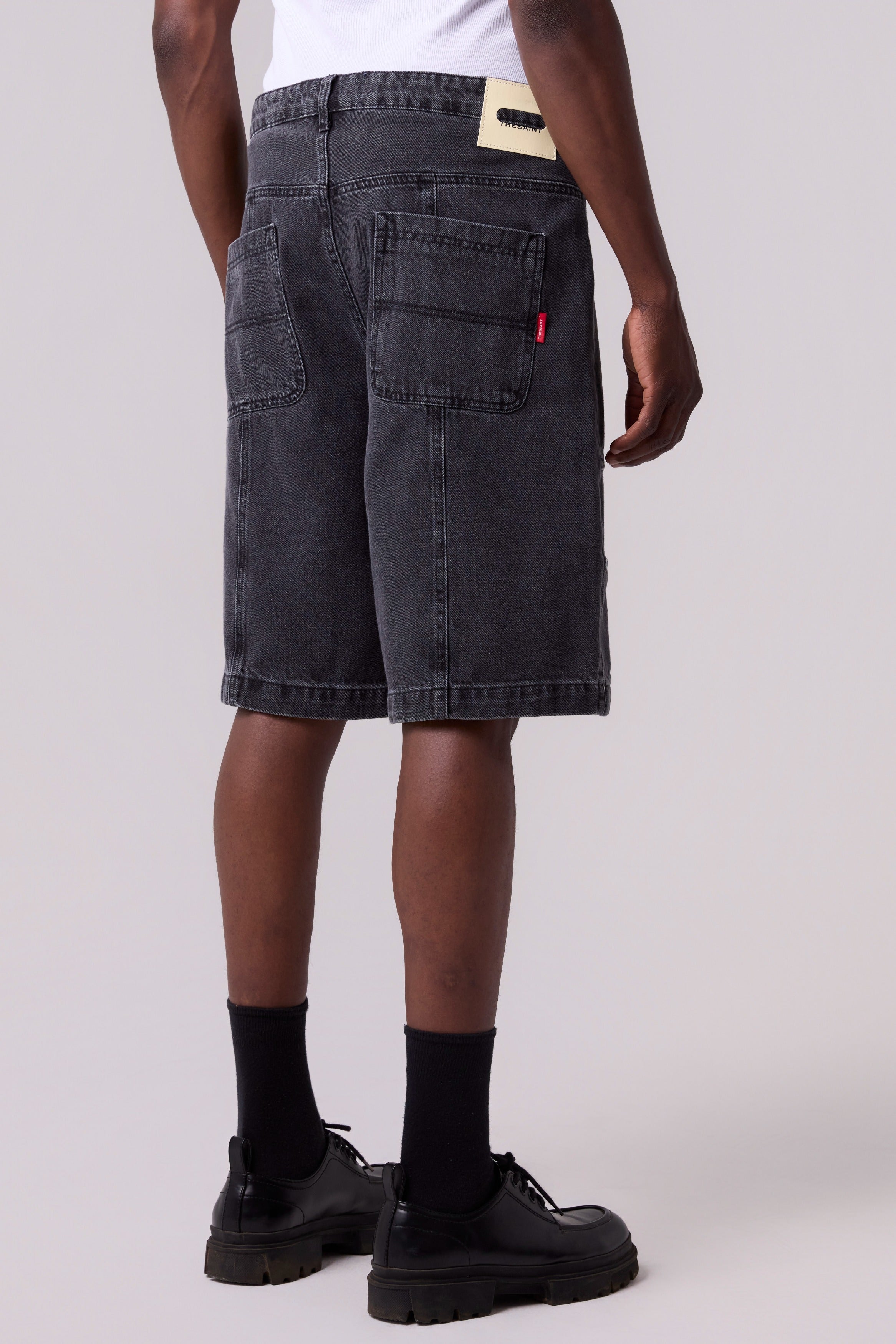 DENIM JORTS POCKETS