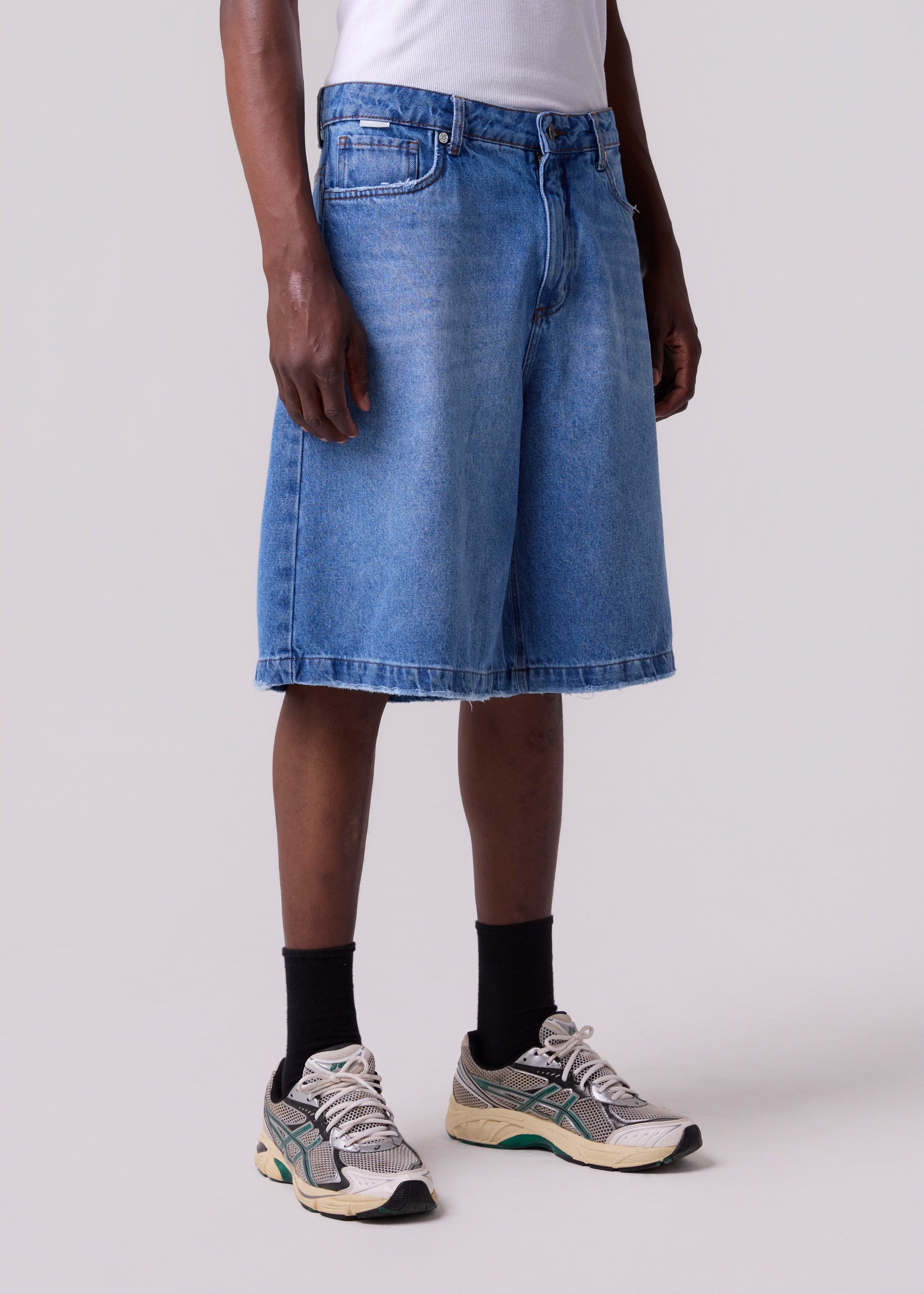 DENIM JORTS SOLID