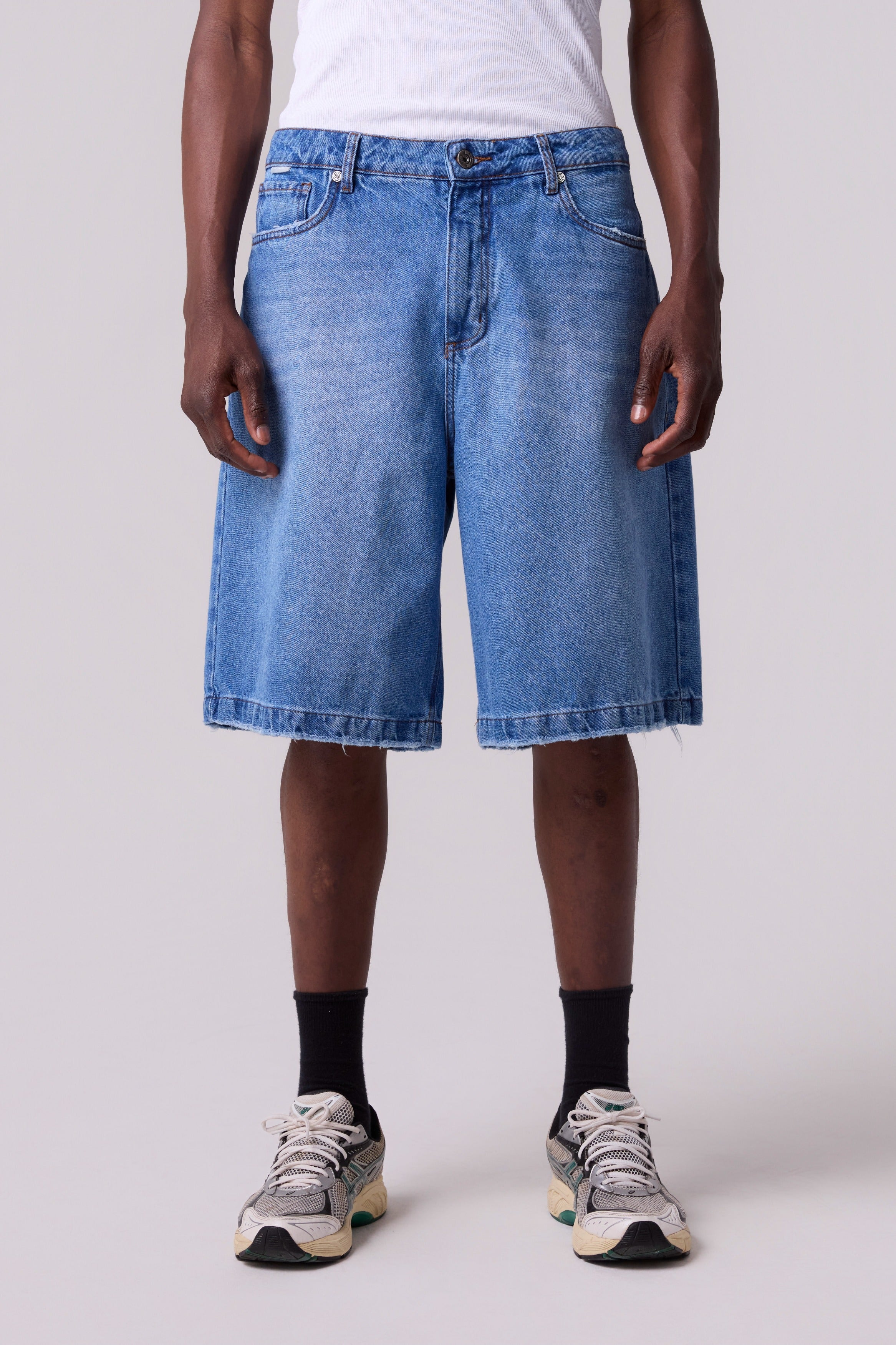 DENIM JORTS SOLID