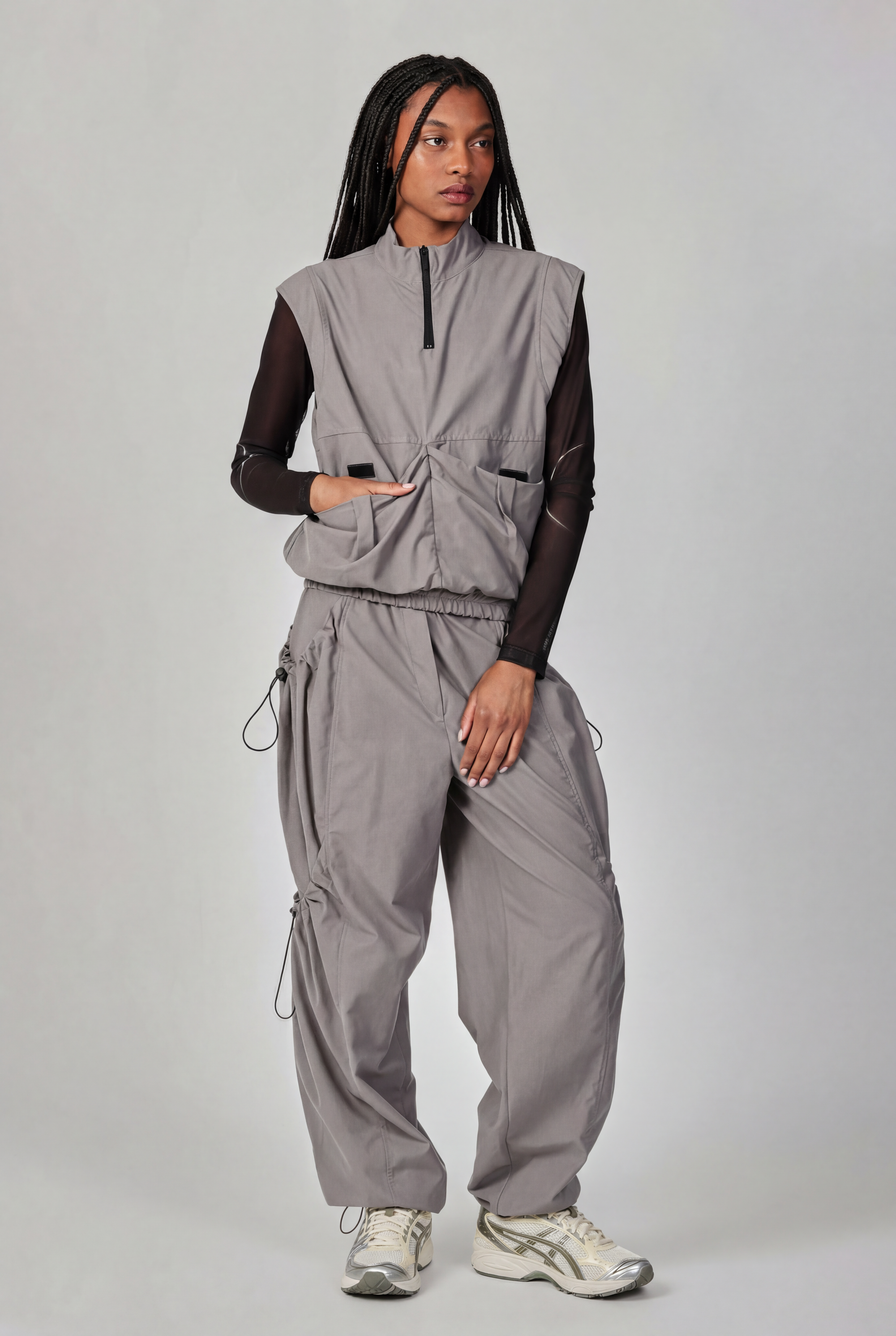 OVERSIZED NYLON VEST WITH POCKETS THESAINT